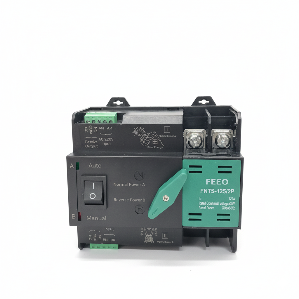 2P 125A FEEO DC automatic transfer switch (ATS)